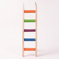 Hanging Bird Ladder Toy with Hooks Natural Climbing Ladder Toy Compact Easy to Use for Birds