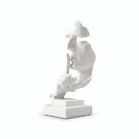 Smooth Finish Modern Art Decor Sculpture Shushing Face Figurine Minimalist Design for Desk