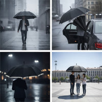 Automatic Close Inverted Umbrella Reflective Inverted Umbrella Large Windproof for Drivers, Commuters