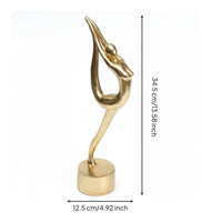 Ballet Dancer Sculpture Resin Craft Ballerina Figurine Elegant Abstract Dancer Statue for Gymnasts, Dancers, Living Room, Entryway, Bookshelf