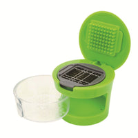 Mini Garlic Press Clear Cup Garlic Press with Container ABS Plastic
