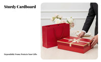 Paper Gift Box, Large Red Wedding Favor, Creative Holiday Gift Packaging, High-End Empty Box