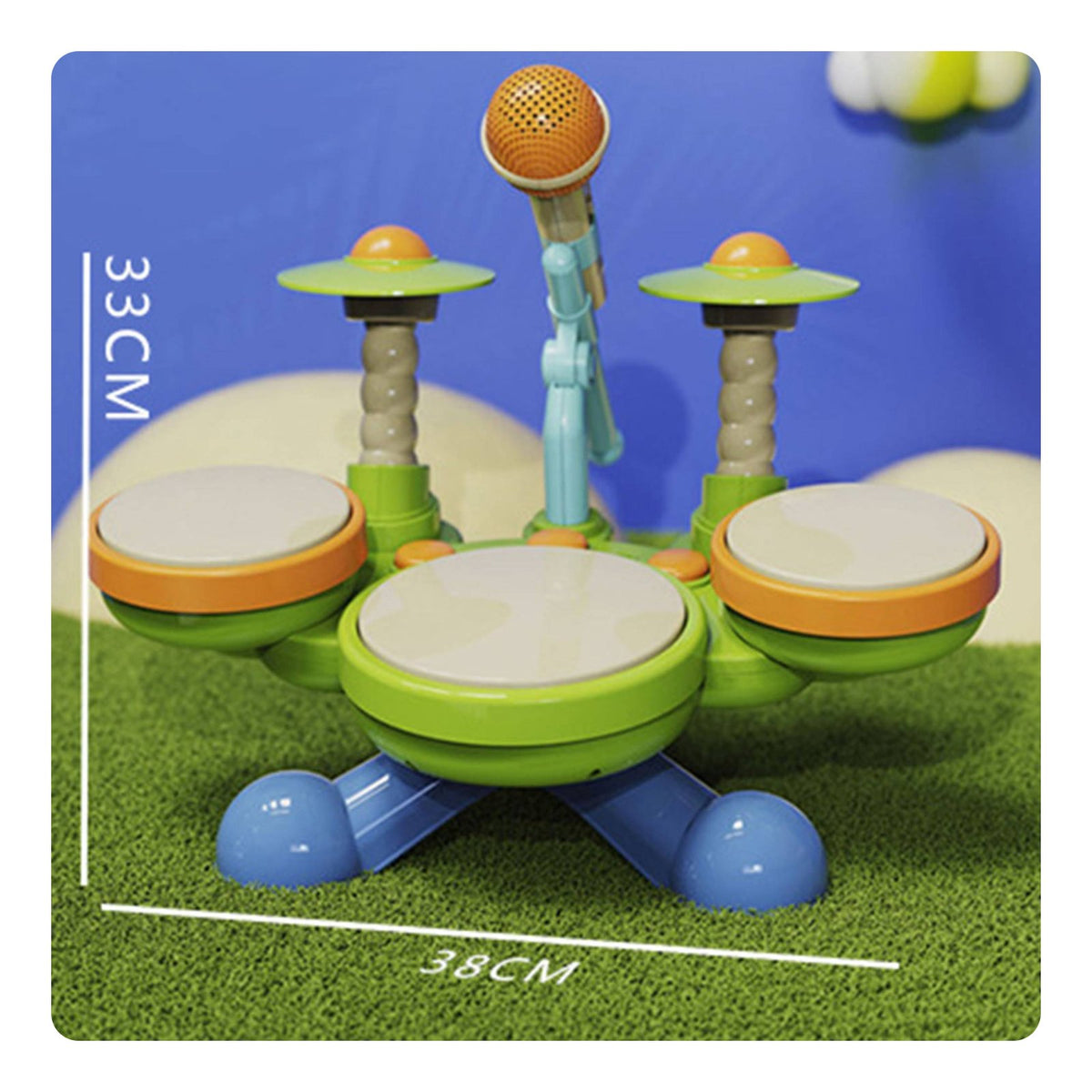Educational Children's Jazz Drum Toy Multiple Play Modes Kids Drum Set Safe ABS Material Long-Lasting Construction for Beginners, Toddlers, Preschoolers