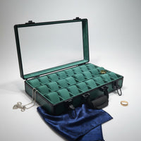 Watch Display Case Metal Latches Watch Case Carrying Handle Storage