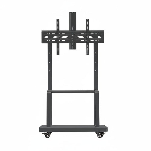 Mobile TV Stand Heavy Duty Rolling TV Cart with Wheels 360-degree Rotation Casters Adjustable Viewing Portable Presentation Stand Steel Frame Suitable for Businesses Office Exhibitors Conference Room