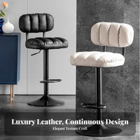 Adjustable Pedestal Stool With Backrest Counter Chair Padded padding for Adults