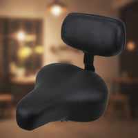 Supportive Electric Bicycle Seat with Backrest Contoured Bike Saddle with Backrest Padded Ergonomic for Riders