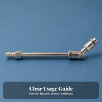 Swivel Head Mechanical Spray Nozzle Copper Spray Wand Adjustable Stainless Steel Body Quick Connection Threaded Rod Suitable for Air-conditioner Cleaning Equipment Maintenance
