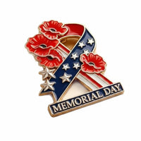 Memorial Day Pin Commemorative Holiday Accessory Enamel Wearable Item for Procession