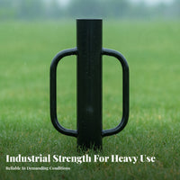 Heavy-Duty Fence Post Driver Smooth Rounded Yard Tool Welded Handles Metal Fence Post Driver