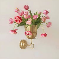 Iron Art Lantern Wall-Mounted Flower Pot, Outdoor Wall Hanging Planter, Garden Balcony Decor