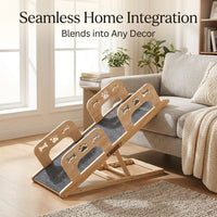 Dog Steps for Bed and Sofa with Adjustable Height, Wooden Pet for Small and Cats, Portable Foldable Design for Car Use