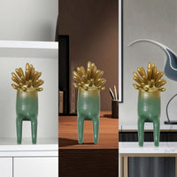 Abstract Sculpture Textured Climbing Figurine Vertical for Office, Study