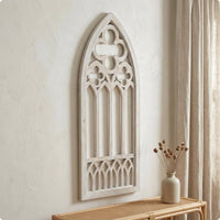 Baroque Fake Window Ornate Decorative Panel Rustic for Guesthouse