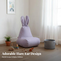 Bunny Ear Floor Lounger Lightweight Bean Bag Chair Nordic Design for Children