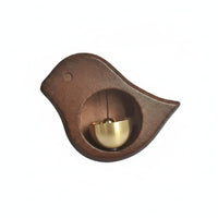Japanese Inspired Design Entry Door Signal Bell Solid Wood Craft Bird Shaped Door Chime 2-Way Installation Shopkeeper's Bell for Entryway, Shop, Refrigerator