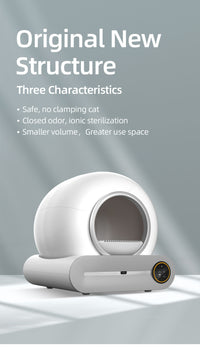Automatic Smart Cat Litter Box L, Large Capacity, Electric Self-Cleaning, Odor Removal, US Standard