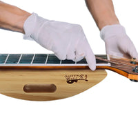 CALLOWAY Wooden Guitar Neck Rest, Half-Round Shape, for Electric and Acoustic Guitars