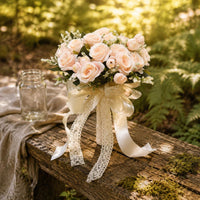Snowy Bloom Bridal Arrangement Photo Prop Wedding Decor Romantic Design