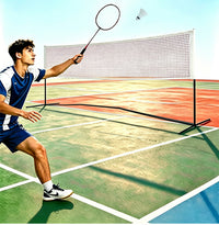 Portable Pickleball and Badminton Training Net 3-6m Indoor Outdoor