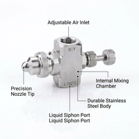 Adjustable Stainless Steel Spray Nozzle, Siphon Feed Spray Nozzle Automotive, Two Fluid Nozzle for C - Image 5