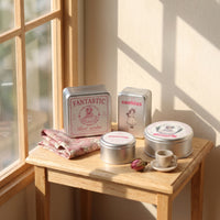 4 Pieces Miniature Cookie Tin Molded Miniature Tin with Lid Compact Dollhouse Storage Box for Collectors