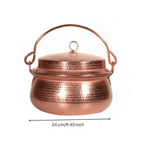 Hammered Copper Pot Handmade Wide-Bellied Copper Pot Easy to Clean for Gas Stove