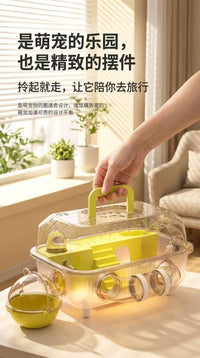 仓鼠笼子隧道管道浴室洗澡笼金丝熊透明趣味DIY笼子别墅仓鼠用品
