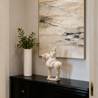 Horse Sculpture Antique-Style Desktop Sculpture Tabletop Ornament for Office, Entryway, Bookshelf