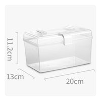 Clear Medicine Storage Box with First Aid Box Medicine Organizer Handled Medical Supply Container Portable PP Plastic Material Suitable for Family Home Office Travel