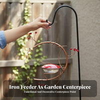 Brilliant Red Color Hanging avian nectar feeder Attracts avian nectar feeders avian nectar feeder Nectar Feeder Decorative Design avian Supply Flower-Shaped Ports for Nature Lovers, Homeowners, Gift Givers, Garden, Backyard, Patio, Balcony