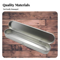 Rectangular Tin Case Compact Rectangular Metal Box Lightweight Portable Tool Storage Box for Beauticians, Office Workers, Travel, Studio, School