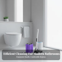 Toilet Brush Removes Tough Stains Toilet Scrubber Set Scratch for Lavatory