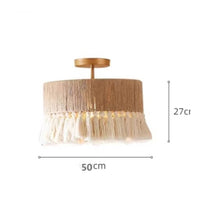 Bohemian Tassel Hanging Light Retro Design Boho Bell Hanging Lamp for Restaurant