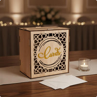 Wooden Wedding Card Box Large Capacity Celebration Decor Easy to Assemble