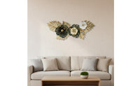 Wrought Iron Floral Wall Decor Nordic Style Wrought Iron Floral Art Light Elegant Design House Decoration for Study