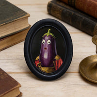 Solid Wood Picture Frame with Abstract Design, Oval, Painted, Includes Picture