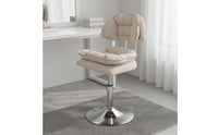 Ergonomic Back Support Padded Technician Stool on Wheels Adjustable Rolling Stool with Backrest for Hairstylists, Beauty Salon, Home Office