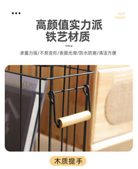 编织铁艺窄形夹缝客厅杂志筐长条缝隙茶几边置物篮带轮子