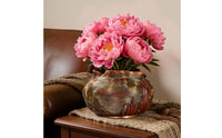 Ornate Iris Planter Relief Design Embossed Flower Pot Irregular Shape Decorative Flower Pot