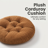 Corduroy Round Floor Cushion, Modern Minimalist Seat Pad, Large Floor Pillow for #variant:45X45cm