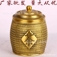 批发黄铜茶叶罐将军罐茶叶罐工艺品摆件量大从优一件代发