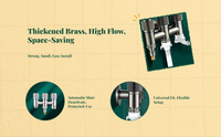 Brass Angle Valve, Multi-Connector Water Distributor