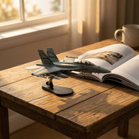 Fighter Jet Model Collectible Fighter Jet Model with Stand Pre Assembled for Collectors, Shelf Display, Office Decor