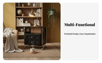 Nightstand with Drawers Ample Storage 2-Drawer Bedside Table Easy to Assemble
