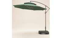 Offset Umbrella with Base Double-Top Cantilever Umbrella Resistant for Homeowners, Business Owners, Backyard, Commercial Seating