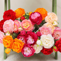 Artificial Peony Bouquet with Velvet Finish