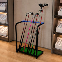 Golf Club Storage Steel Construction Frame Golf Club Display Stand Floor Standing Athletic Gear for Practice Range