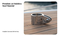 Bimini Top Hardware Set Aquatic Grade Bimini Top Hardware Kit Stainless Steel Jaw Slide Loop End Kit for Boats