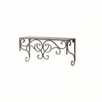 Scrollwork Shelf Antique-Style Furniture Rustic for Entryway, Patio